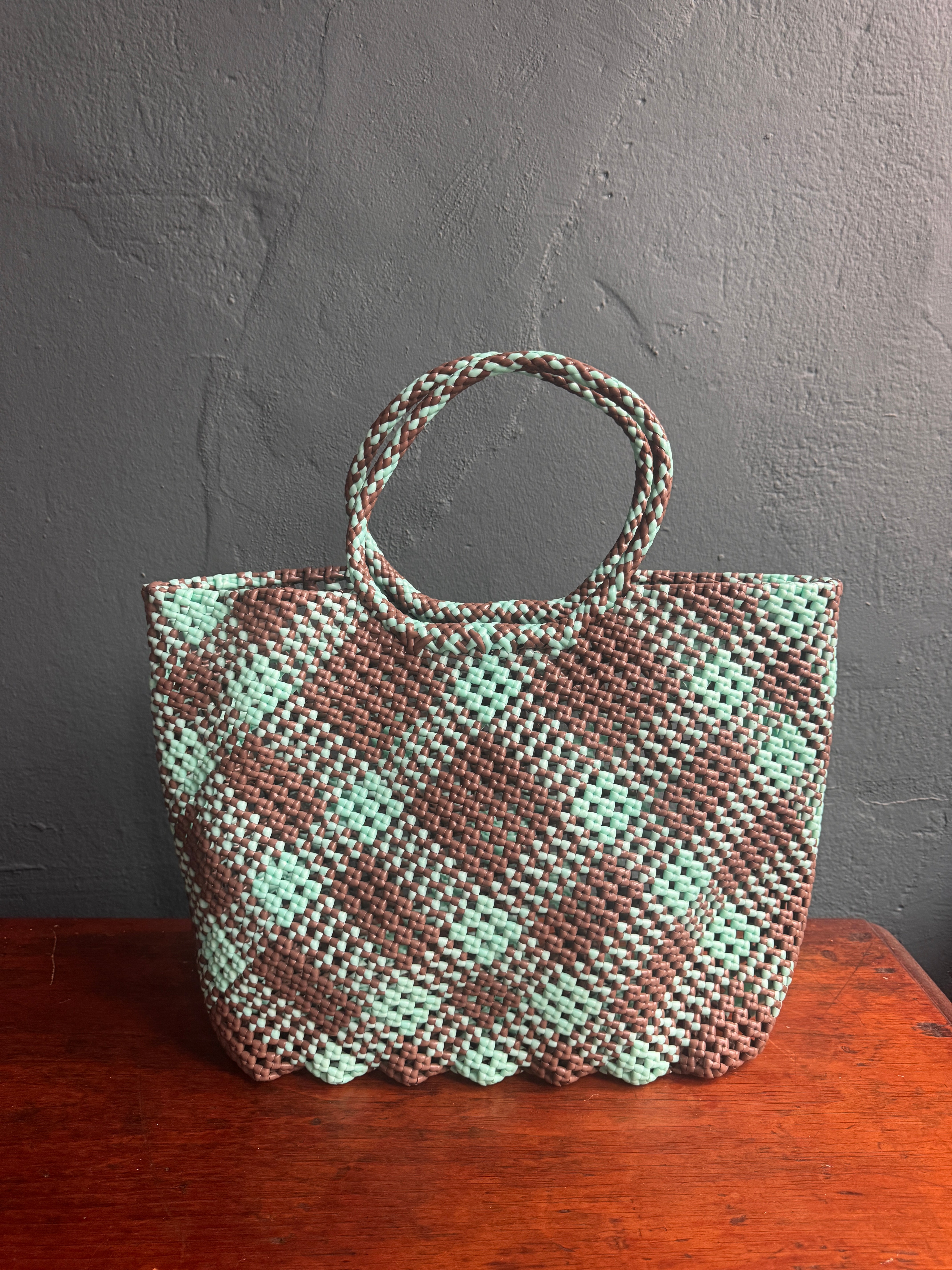 Recycled Plastic Large Woven Tote
