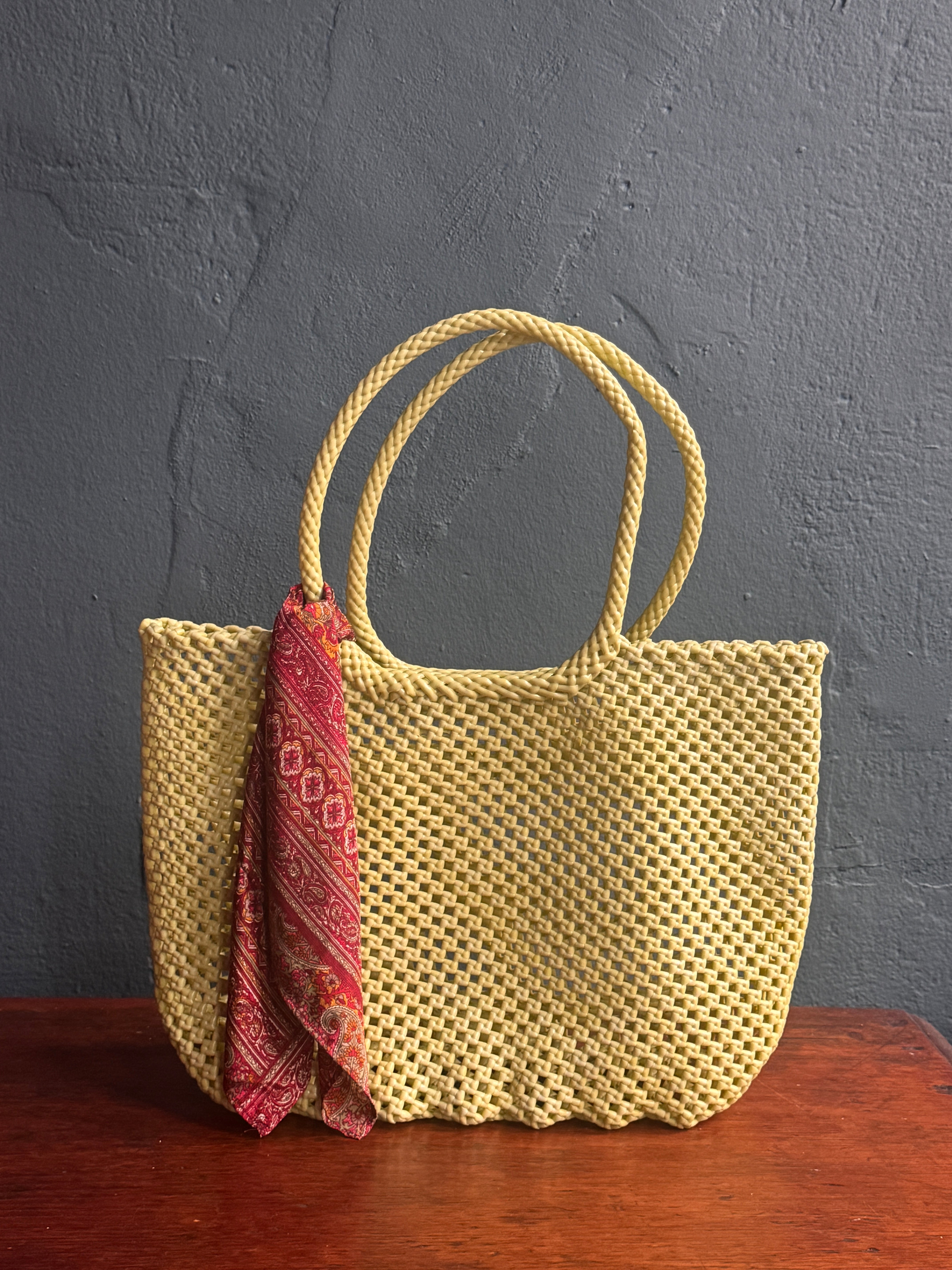 Recycled Plastic Large Woven Tote