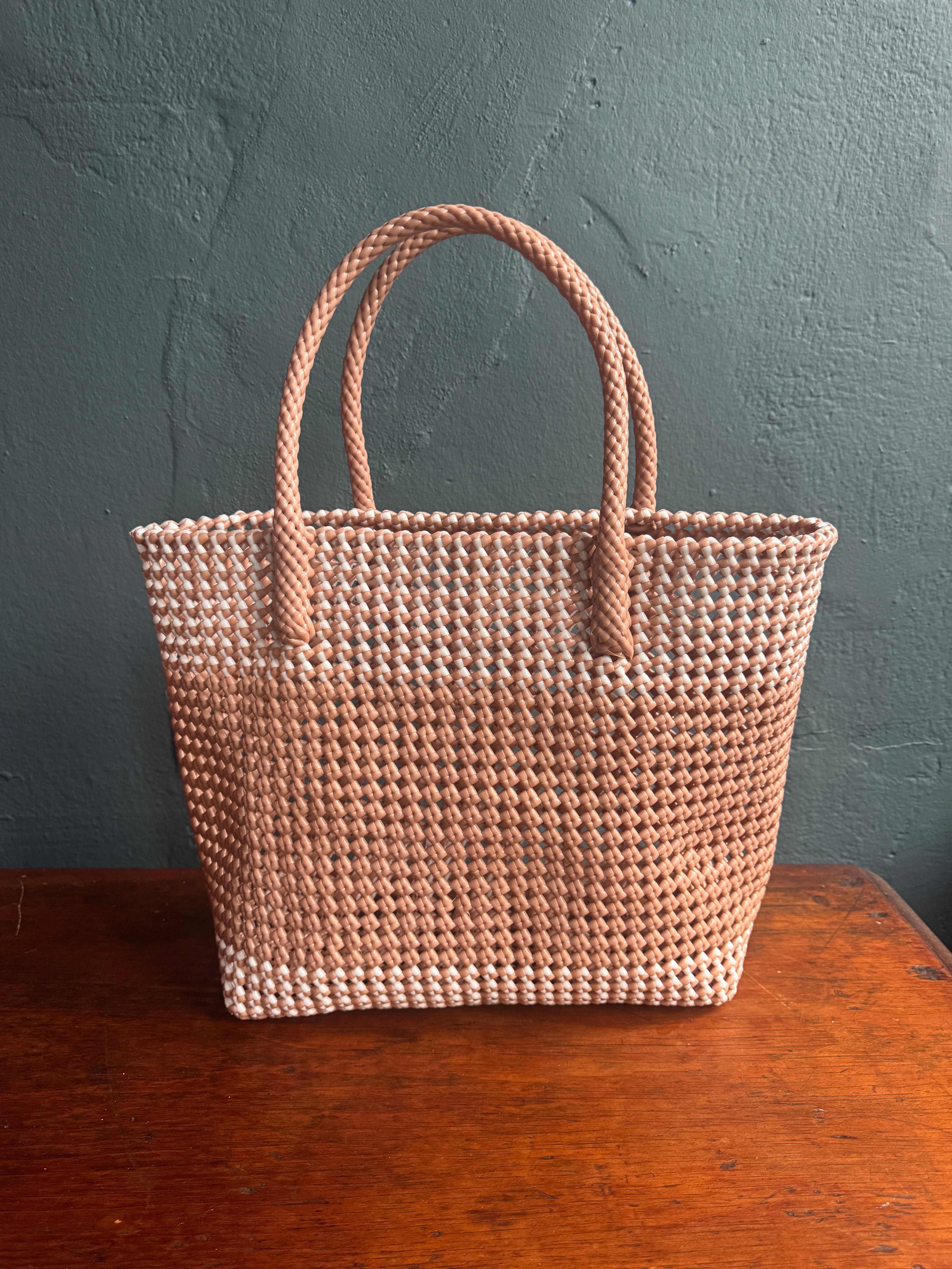 Recycled Plastic Large Woven Tote
