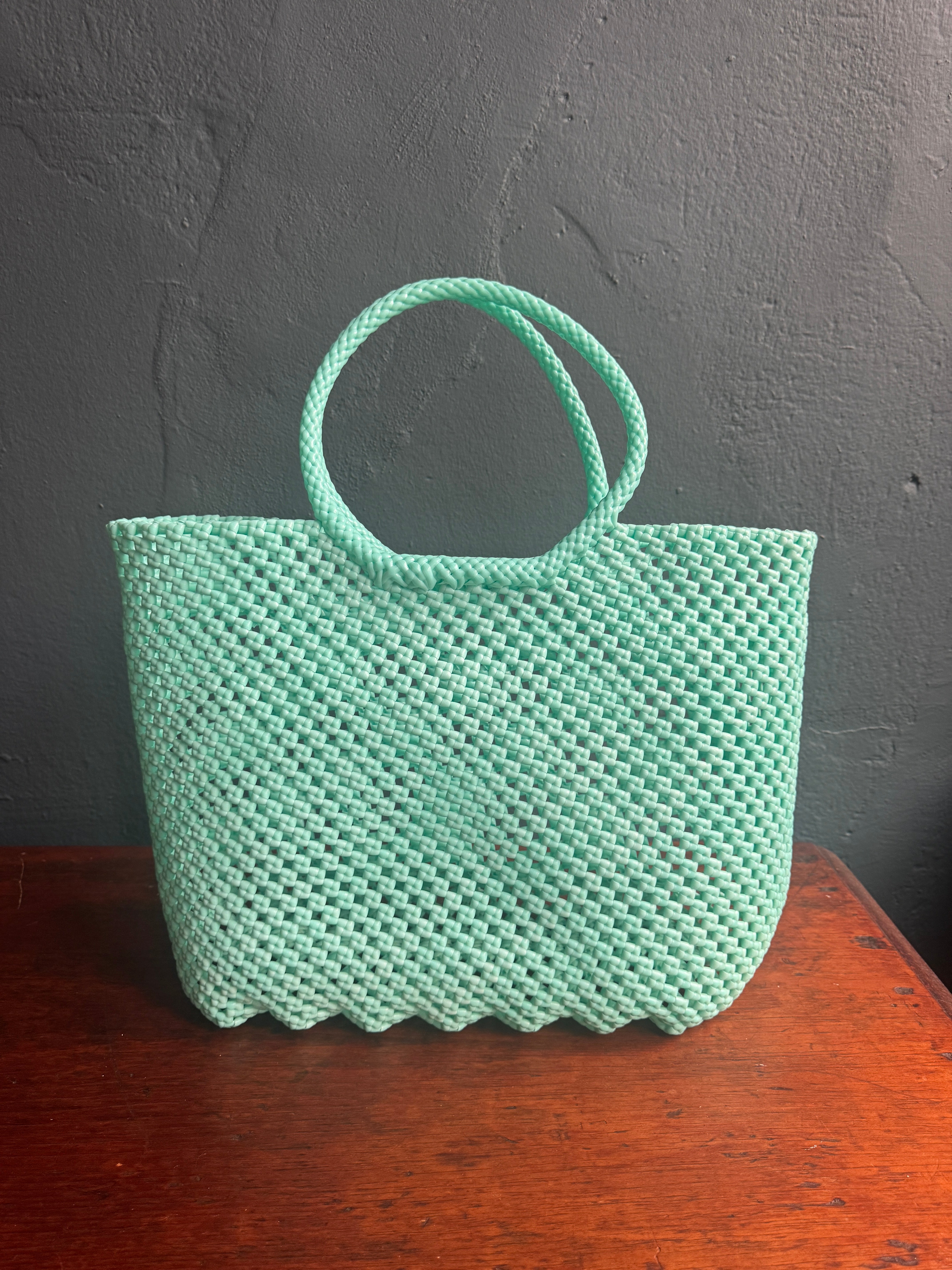 Recycled Plastic Large Woven Tote