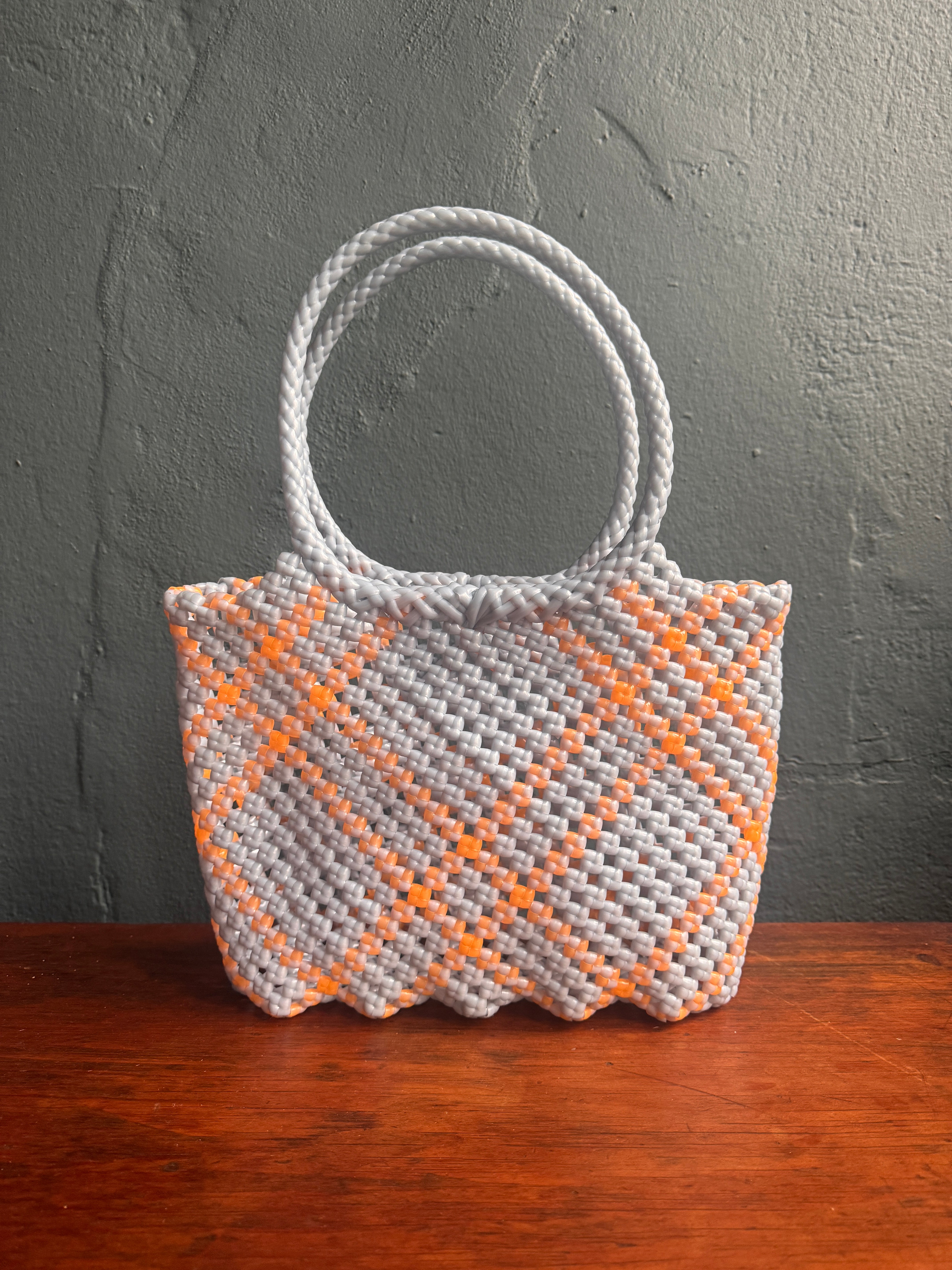 Recycled Plastic Small Woven Tote