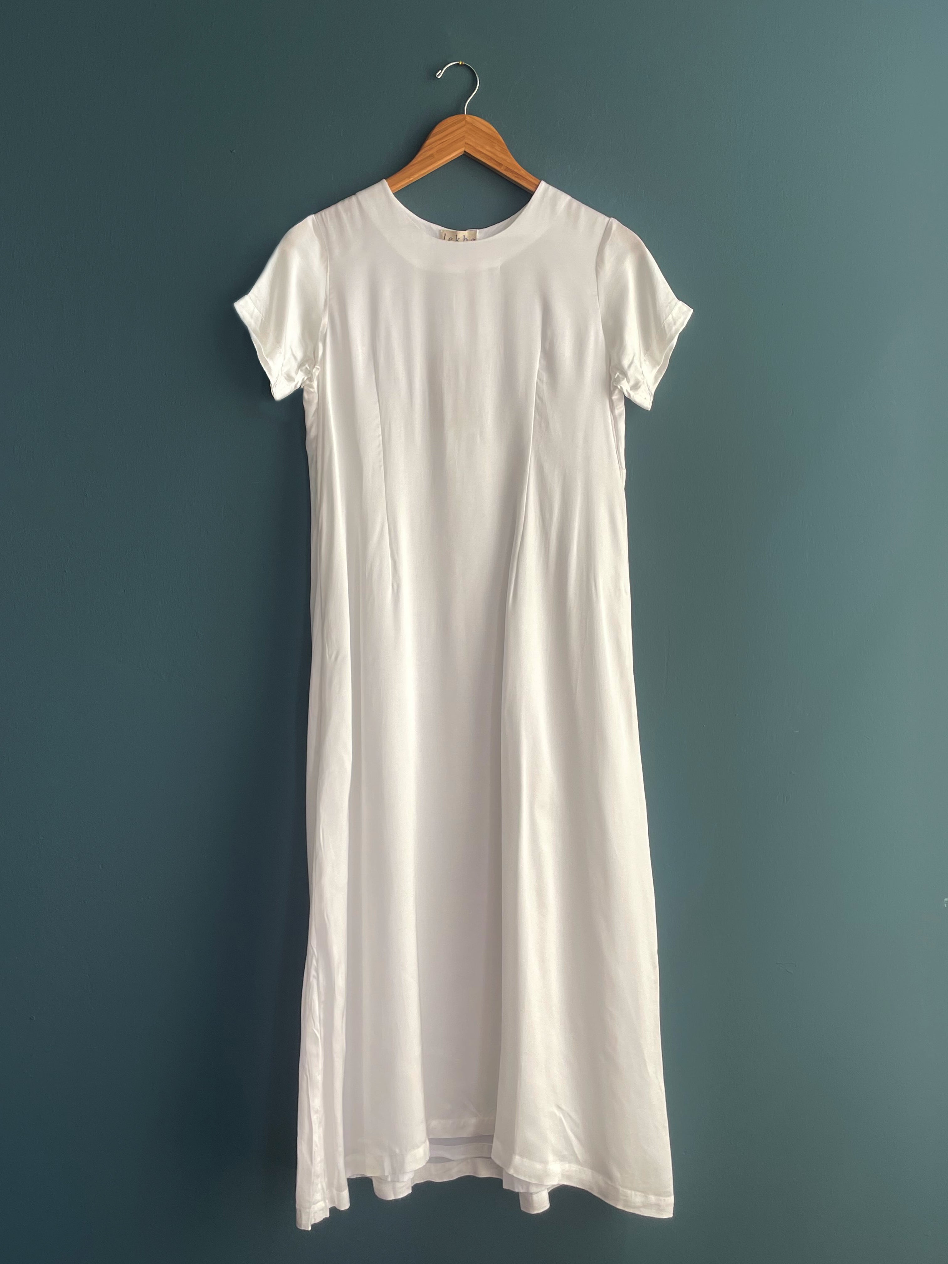 Mona Dress in Cotton Satin