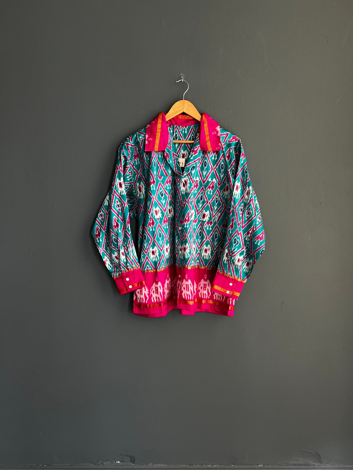 Unisex Patola Silk Sari Overshirt