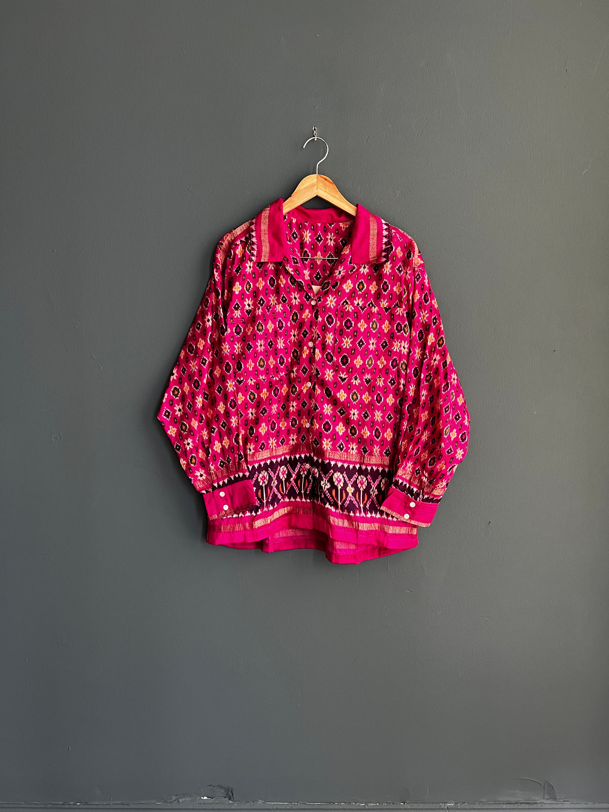 Unisex Patola Silk Sari Overshirt