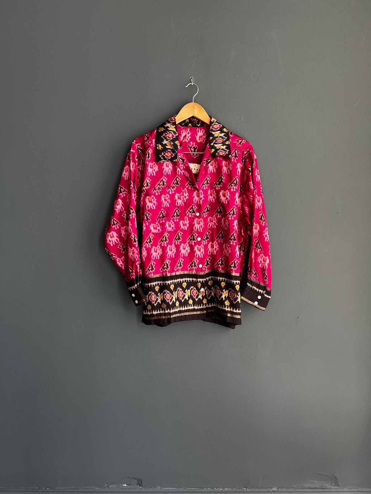 Unisex Patola Silk Sari Overshirt