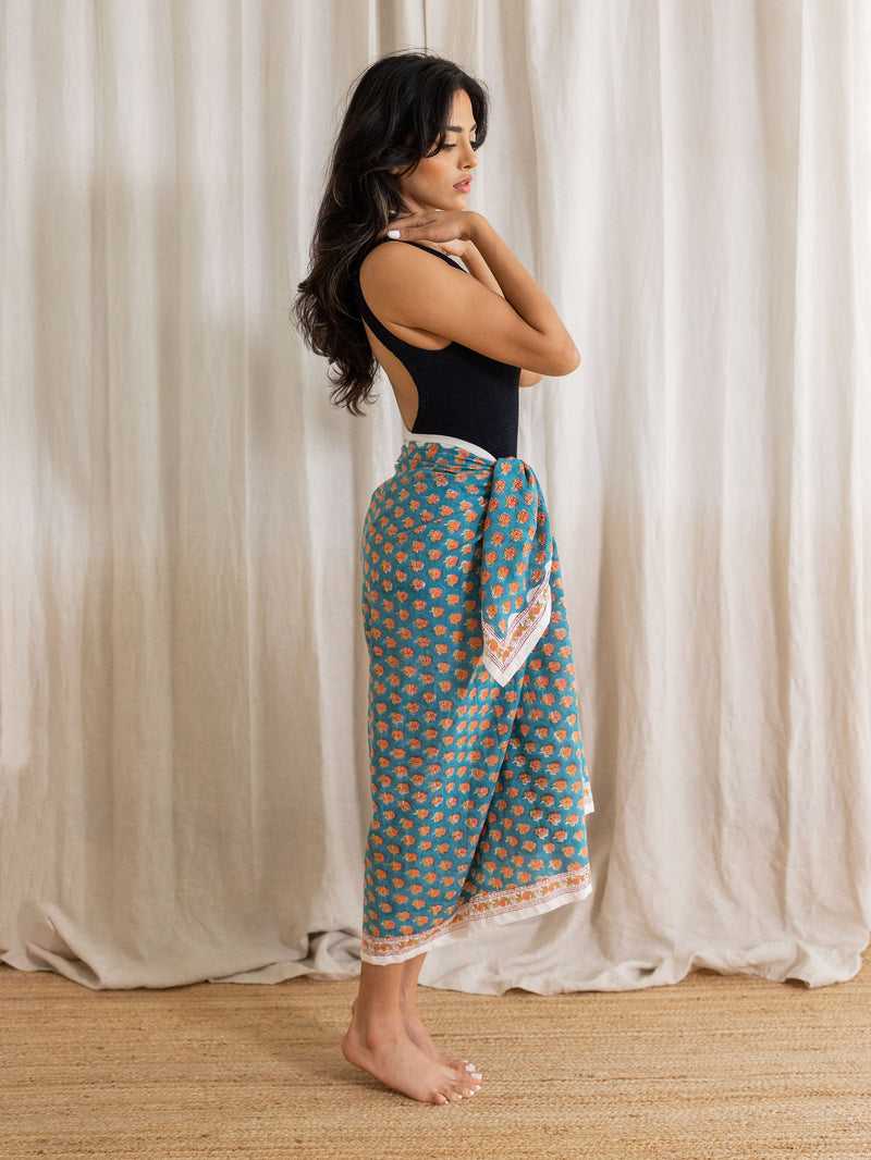 blue sarong | Peony on Teal