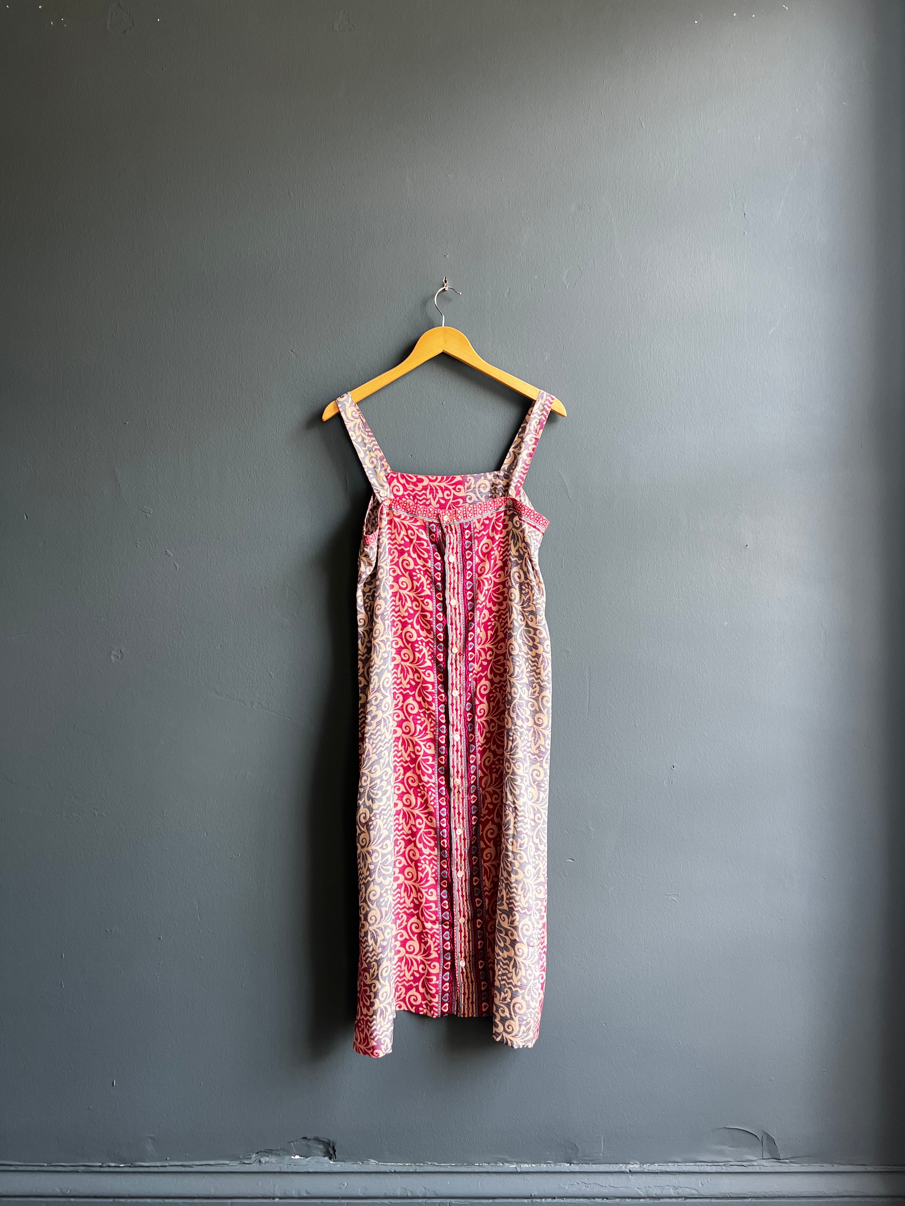 Recycled Sari Button Back Dress