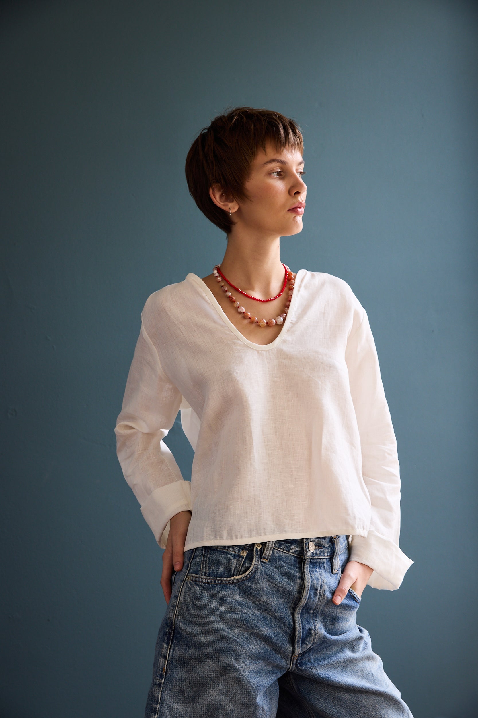 Reva Blouse in Linen