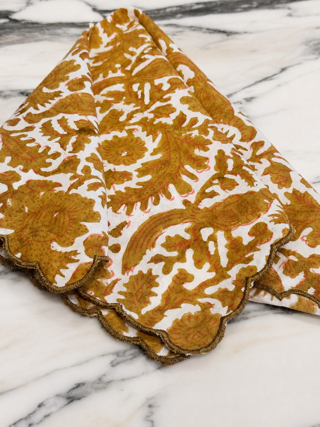 Mustard Scallop Napkin