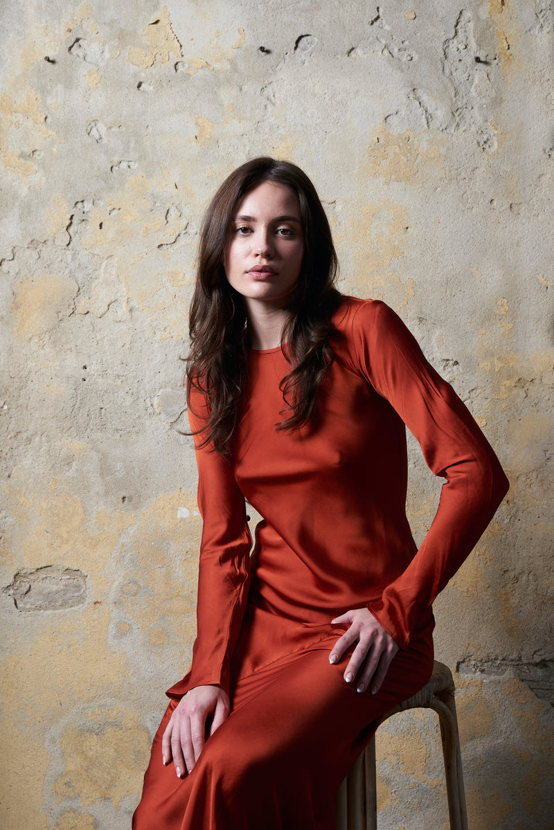 red dress | Terracotta