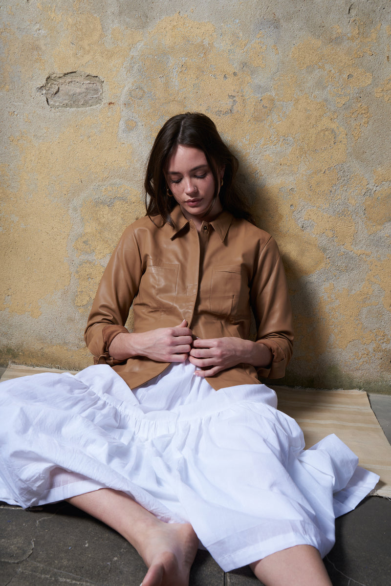 leather shirt | Biscuit