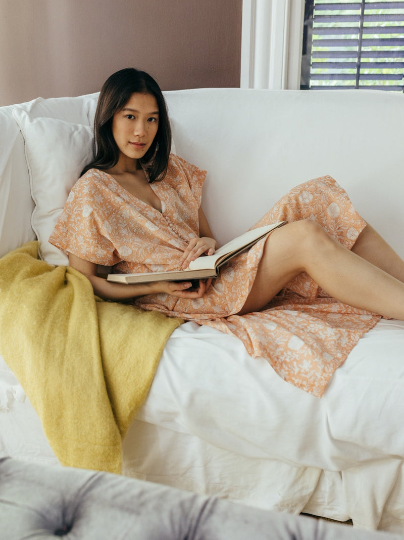 Daya Block Printed Muslin Caftan