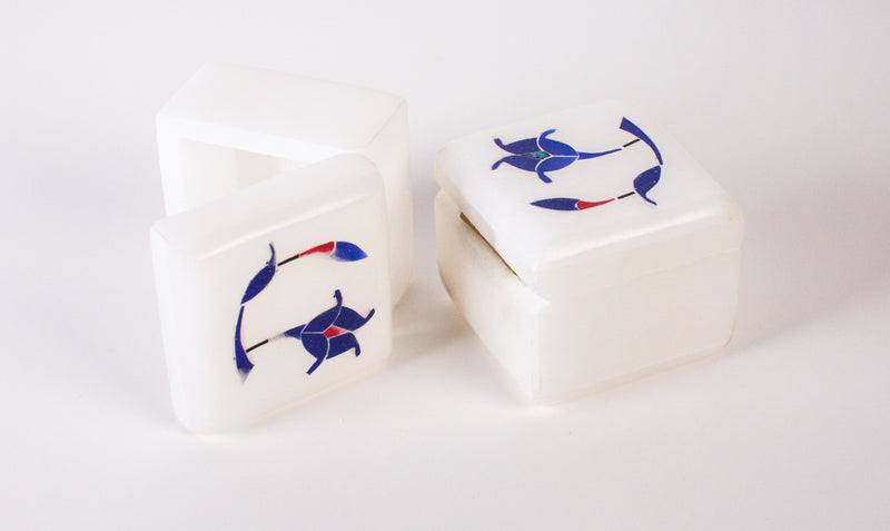 white marble ring box