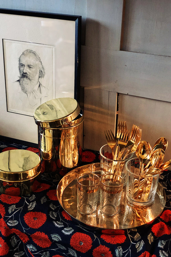 Brass container dibbi handmade in India. | Brass