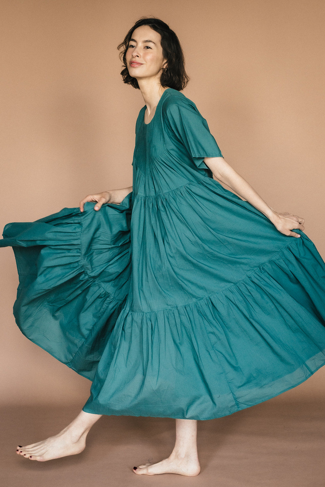 teal dress | pine