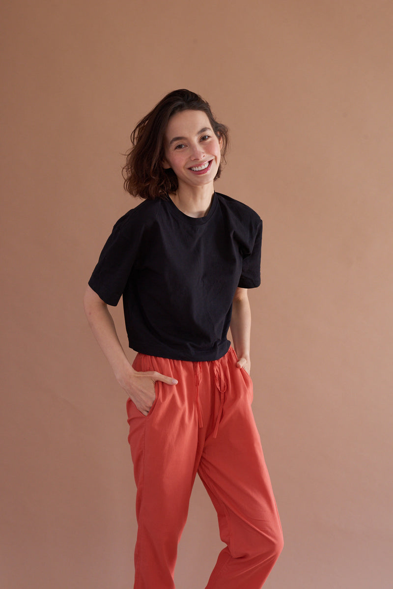 Muslin Pant, handmade in India. | salmon