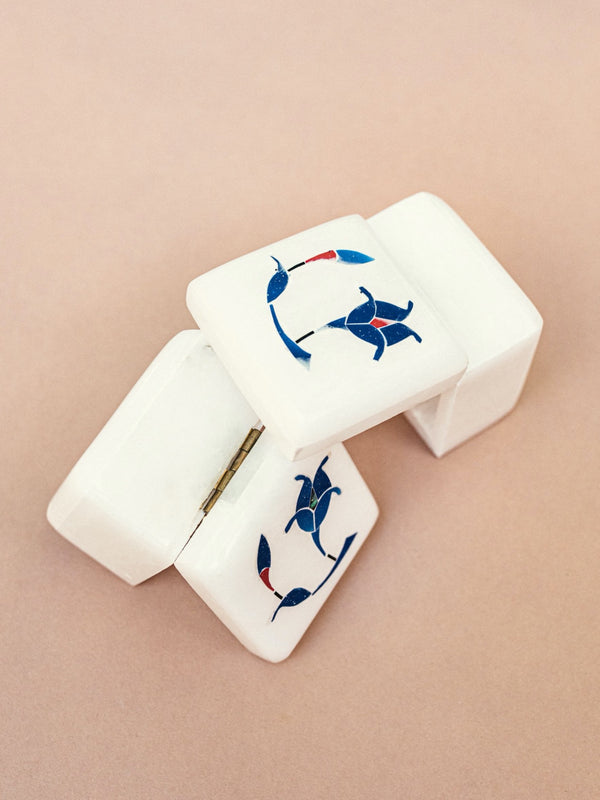 white marble ring box
