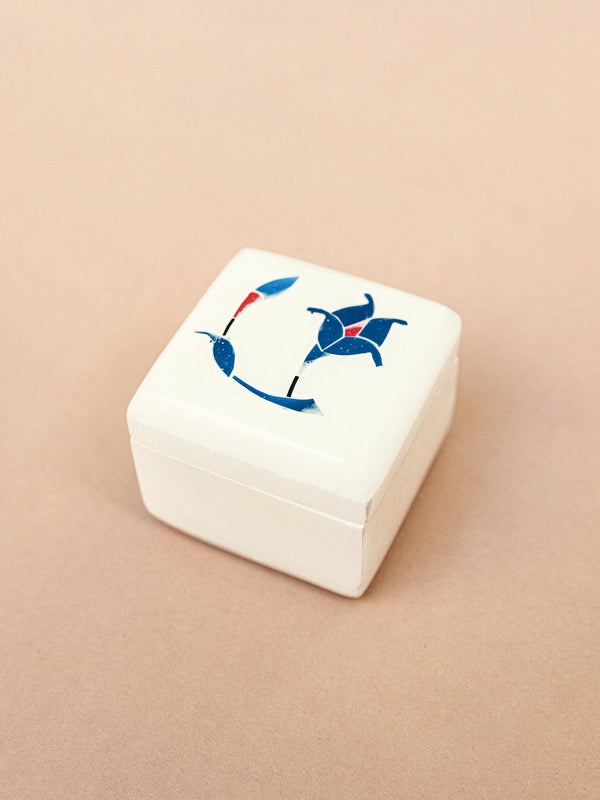 white marble ring box