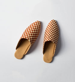 Phulkari Check Babouche Mule