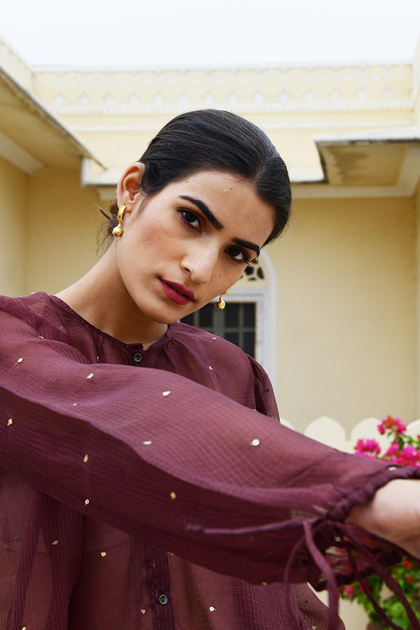 Kota Silk Karima Blouse, handmade in India. | Shaved Chocolate