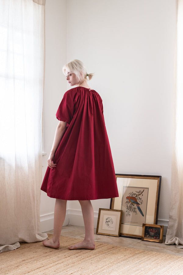 red dress | rhubarb